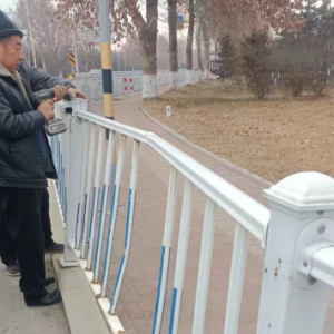 南村鎮(zhèn)更換受損護(hù)欄，保障出行安全