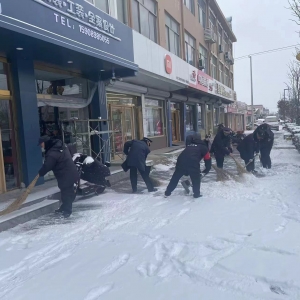 迎“寒”而上，南村中隊(duì)掃雪除冰維護(hù)良好鎮(zhèn)容秩序！