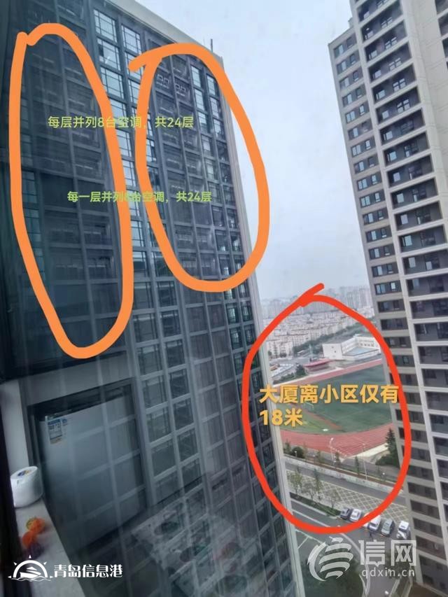 沙盤(pán)朝東實(shí)際朝西 近百臺(tái)空調(diào)外機(jī)正對(duì)大云谷·金茂府“吹熱氣”