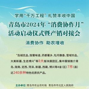 展銷240余種優(yōu)質(zhì)農(nóng)特產(chǎn)品 青島2024年“消費協(xié)作月”活動來了