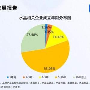療愈需求掀起水晶消費(fèi)熱潮 近三成相關(guān)企業(yè)成立10年以上